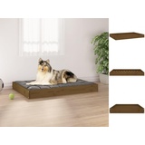 vidaXL Hundebett Honigbraun 91,5x64x9 cm Massivholz Kiefer