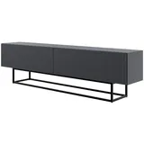 Selsey Veldio TV-Lowboard 175 x 46,5 x 31,6 cm Schwarz Metall