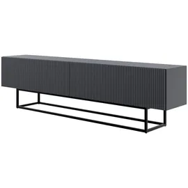 Selsey Veldio TV-Lowboard 175 x 46,5 x 31,6 cm Schwarz Metall