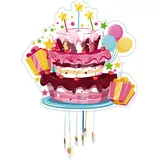 Piñata zum Kindergeburtstag, Pinata für Kinder, Dekoration für Kinderpartys, Jungen und Mädchen, große Pinata, zum Befüllen mit Spielzeug und Süßigkeiten, einfach zu befüllen (Kuchen und Geschenke)