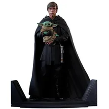 DIAMOND SELECT TOYS Diamond Star Wars: Premier Collection: The Mandalorian - Luke Skywalker and Grogu Statue (1/7) (FEB222120)