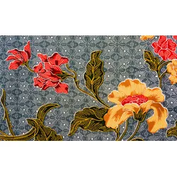 Fototapete PAPERMOON "Batikmuster", bunt, B:4,5m L:2,8m, Vlies, Tapeten