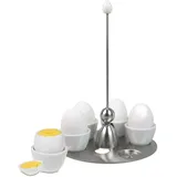 Take 2 Eierbechertablett Miro mit Eierköpfer und 5 Eierbechern aus Porzellan