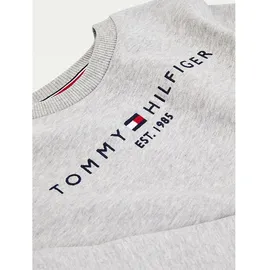 Tommy Hilfiger Kids Tommy Hilfiger Kinder Unisex Sweatshirt Essential ohne Kapuze, Grau (Light Grey Heather), 8 Jahre