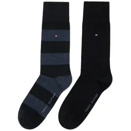 Tommy Hilfiger Rugby Sock 2er Pack Blau/Schwarz 43-46