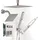 Vevor Duschsystem-Set inkl. 10 Zoll Regenduschsystem / 6 Zoll Wandmontagekopf / 2 in 1 Handbrause, drehbarer Doppelregenkopf (3 Funktionen), Messingventil und Verkleidungssatz, gebürstetes Nickel