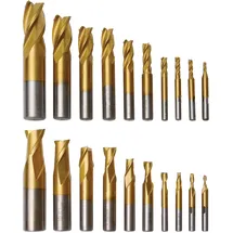 Optimum Schaftfräser-Satz HSS, 20-teilig