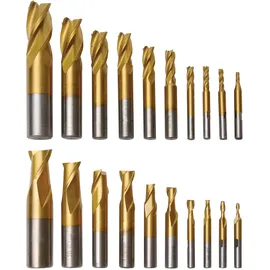Optimum Schaftfräser-Satz HSS, 20-teilig
