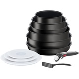 Tefal Ingenio Eco Resist On Kochgeschirr, 11 p, stapelbar, Induktion, leicht zu reinigen, Antihaftbeschichtung, Kochstartanzeige, gesundes Kochen, L7679002