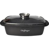 Cheffinger Bräter Deckel Induktion Pfanne Schmortopf Marmorbeschichtung Aluguss 32cm