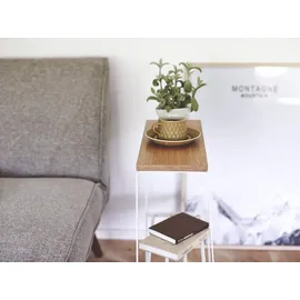 Yamazaki Home Beistelltisch Sofatisch Tosca Holz und Metall kleines Regal 04382
