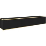 Mirjan24 Tv-Lowboard, Schwarz, Rechteckig, 175x30x32 cm, Wohnzimmer, Wohnwände, Lowboards, Lowboards stehend