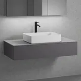 neoro n50 Unterschrank B: 120 cm mit 1 Auszug, Waschtisch B: 58 cm weiß matt, B: 120.5 BN0065WM+BN0414GR+BN0404C3