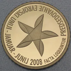 Goldmünze 100 Euro 2008 EU-Ratspräsidentschaft (Slowenien)