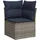 vidaXL Gartensofa-Set 11-tlg. grau Polyrattan