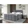 altdecor Boxspringbett mit Fußteil, 2 Matratzen und Topper - 160x200 cm - NOVA-Z KING - Dunkelgrau Samt - Polsterbett mit, H3- und H4- Matratzen, ... - Dunkelgrau
