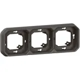 Legrand Plexo New 3-fach horizontal und vertikal, anthrazit