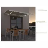 vidaXL Gelenkarmmarkise Einziehbar mit LED 450x350 cm Creme