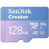 SanDisk Creator microSD-Karte 128GB UHS-I-Speicherkarte bis 190 MB/s
