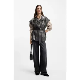 Boss Regular Fit Weste mit Viskose-Anteil Modell 'JACARO', Anthrazit, 40,