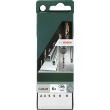 Bosch 6tlg. Metallbohrer-Set HSS-Co 2 mm/3 mm/4 mm/5 mm/6 mm/8 mm