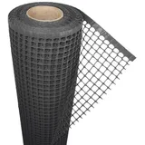 Florade Florade® Kunststoffzaun | Gartenzaun | Geflügelzaun | Gartenzaun Kunststoff | Hundezaun | Robust & witterungsbeständig | Vielseitig einsetzbar | Schwarze Farbe | Quadratförmige Maschen | 270g/m2