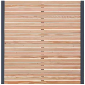 Endorphin Rhombus-Sichtschutzzaun Lärche 3x Elemente 180 x 180 cm + 4x Alu-Pfosten