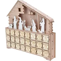 Led-adventskalender Aus Holz Zur Weihnachtsdekoration, Tischkalender