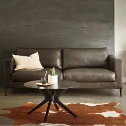 Oviala Business Ledersofa 3-Sitzer schwarz