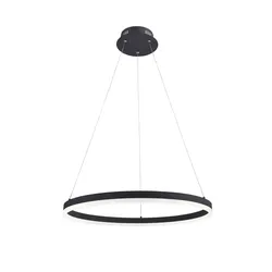 LED Pendelleuchte, anthrazit, runde Form, dimmbar, Memory Funktion, modern