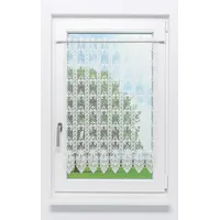 PLAUENER SPITZE Scheibengardine Blütenmedaillon (Bx H) 64cm * 90cm weiß