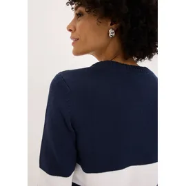 bonprix Strickjacke mit Streifenmuster Blau L