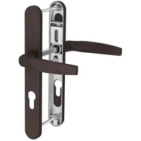 MS Beschläge Langschild Schmalrahmengarnitur 8-92mm Braun Drücker/Drücker 87-102mm