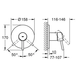 Grohe Concetto Einhand-Brausebatterie für 1 Verbraucher Chrom 24053001