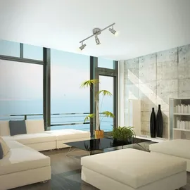 Brilo LED Deckenleuchte Spotleuchte dreh-& schwenkbar 3xGU10 9W Matt-Nickel Briloner - Silber