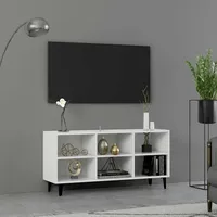 VidaXL TV-Schrank mit Metallbeinen Weiß 103,5x30x50 cm