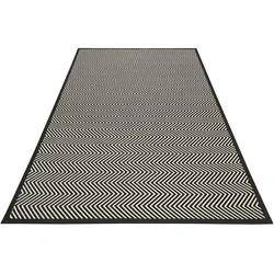 Teppich ESPRIT "Paulsen ESP-42078", schwarz, B:80cm H:10mm L:300cm, Baumwolle, Polyester, Teppiche, Wendeteppich im modernen Design, Wohnzimmer