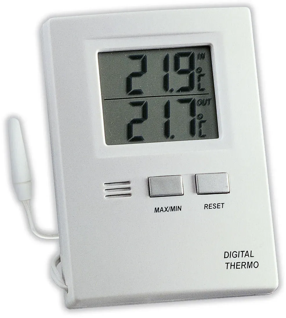 TFA Dostmann 30.1012, Elektronisches Umgebungsthermometer, Drinnen/Draußen, Digi