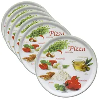 Mambocat Pizzateller Napoli 33 cm grün 6er Set