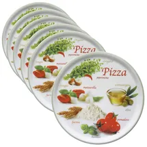 Mambocat Pizzateller Napoli 33 cm grün 6er Set