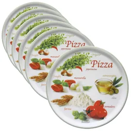 Mambocat Pizzateller Napoli 33 cm grün 6er Set