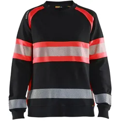 Damen Warnschutz Sweatshirt "3409" - XXL - schwarz/rot
