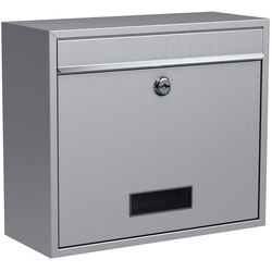 BASI 2170-0408 BK 900 Briefkasten Edelstahl Namensschild 360 x 310 x 150mm