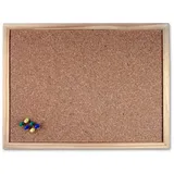 RHEITA Pinwand 40 x 60cm Kork-Pinnwand mit Naturholzrahmen