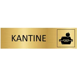 CombiCraft Aluminium Türschild Gold Kantine 165x45mm mit 3M-Tape