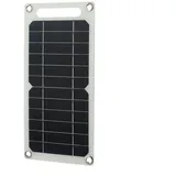 Feegow Flexibles Solarmodul-Set, 10 W, 5 V, 300 x 145 mm, monokristallin, mit Solarregler, USB-Ausgang für Outdoor, Wohnmobil, Boot, Schuppen, Camping