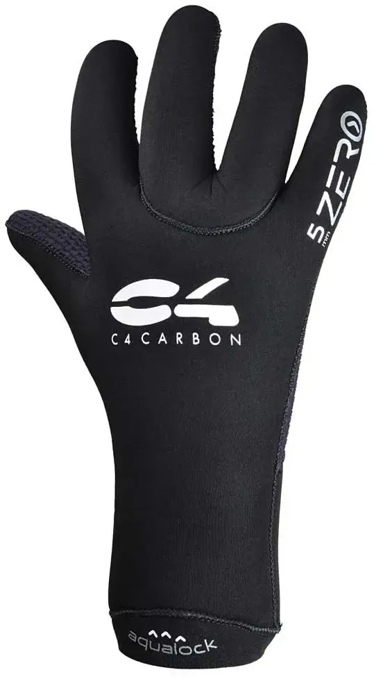 C4 Neoprene Zero Dry 2 Mm Handschuhe - Black - XS