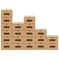 BigDean Schuhbox 20 Boxen mit Sichtfenster & Schublade Schuhe Spielzeug Werkzeug etc. (20 St) braun