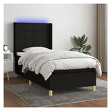 vidaXL Boxspringbett 100 x 200 cm Schwarz