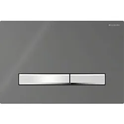 Geberit Sigma 50 Square Betätigungsplatte 115788JK2 Deckplatte lava, Platte/Taste verchromt, für 2-Mengen-Spülung
